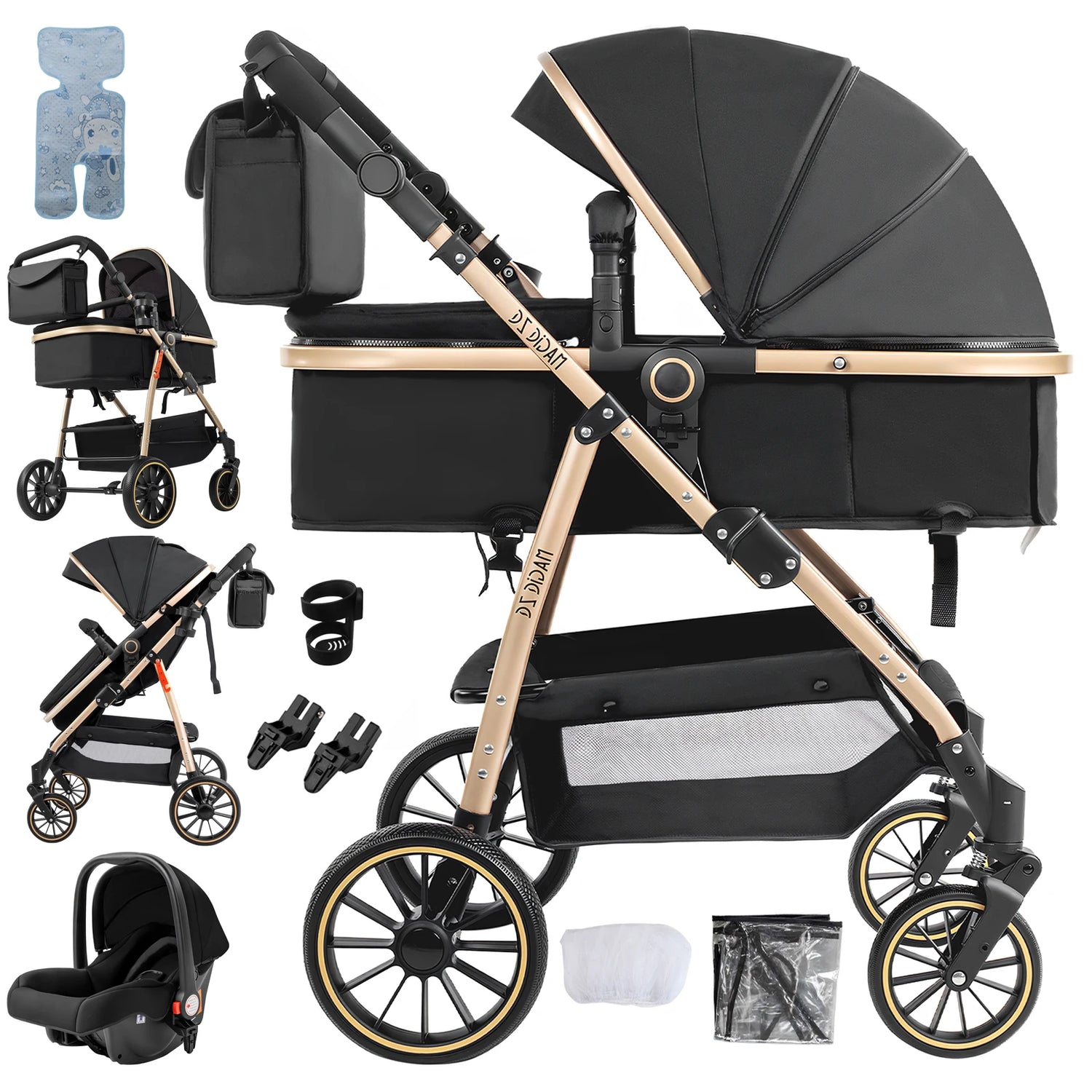 Stalnord™ Urban Pro 3-i-1 Barnvagn